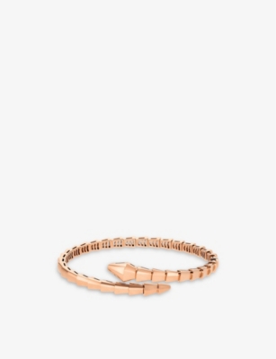 BVLGARI - Serpenti Viper 18ct rose-gold bangle bracelet 