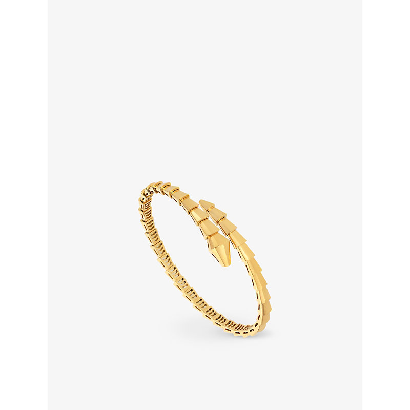 Shop Bvlgari Womens Yellow Gold Serpenti Viper 18ct Yellow-gold Bangle Bracelet
