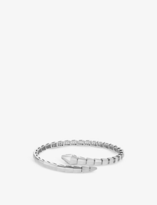 BVLGARI Serpenti Viper 18ct white gold bangle bracelet