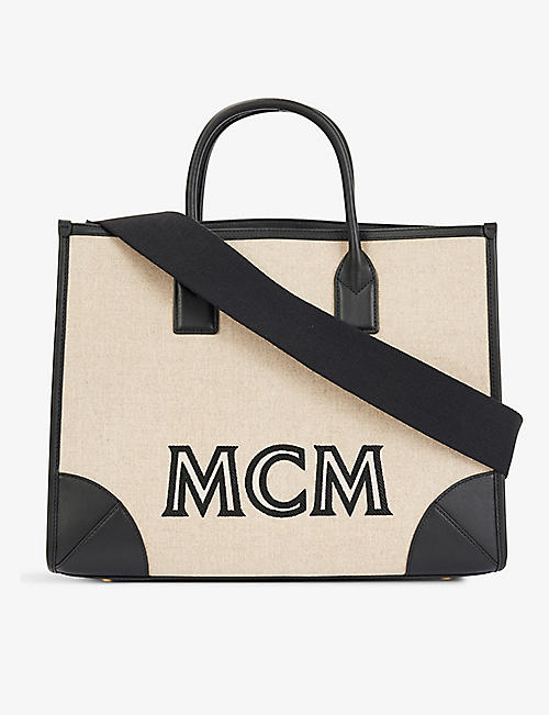 MCM: München large canvas tote bag