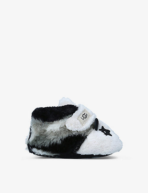 UGG: Bixbee Panda faux-fur slippers 0-1 year