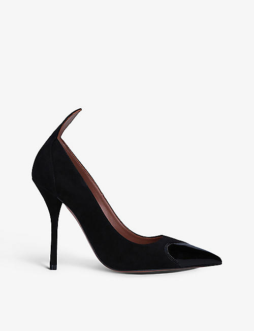 AZZEDINE ALAIA: Coeur leather and suede courts