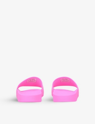 BALENCIAGA Logo-embossed rubber pool sliders