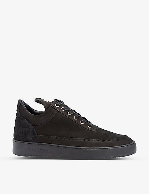 FILLING PIECES: Low Top Ripple suede low-top trainers