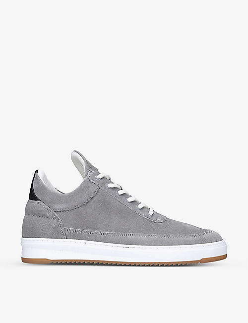 FILLING PIECES: Low Top Ripple suede low-top trainers