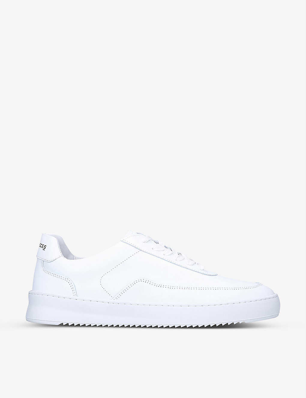 Filling Pieces Mens White Mondo 2.0 Ripple Low-top Leather Trainers