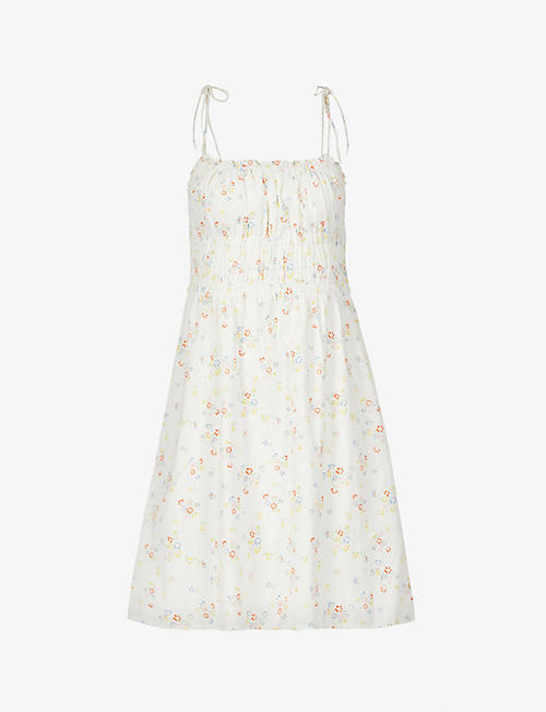 WRANGLER X BILLABONG: Wrangler x Billabong Damsel floral-print cotton-blend mini dress