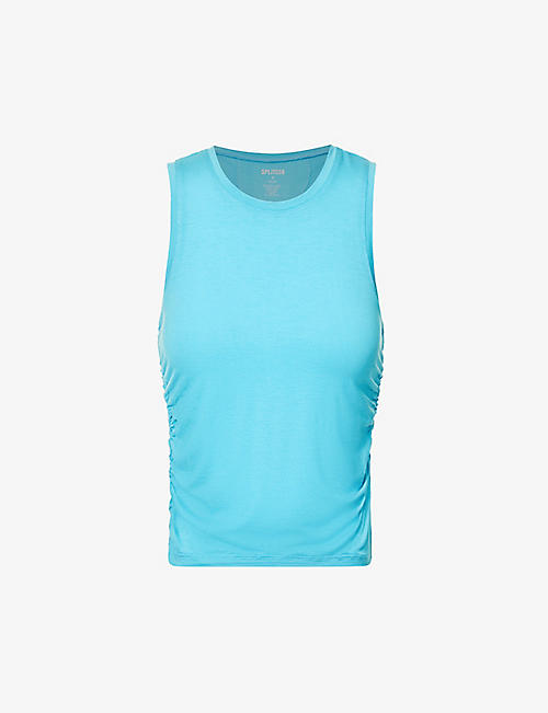 SPLITS59: Frida ruched stretch-jersey top