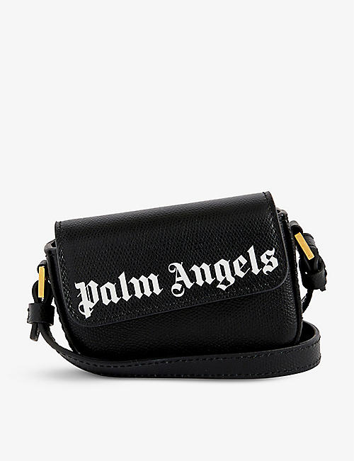PALM ANGELS: Crash leather cross-body bag