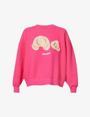 PALM ANGELS Bear-print relaxed-fit cotton sweatshirt