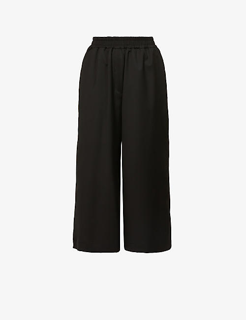 LOEWE: Relaxed-fit wide-leg high-rise stretch-wool trousers