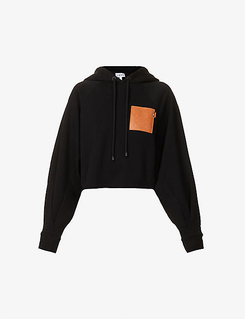 LOEWE: Logo-appliqué relaxed-fit cotton hoody