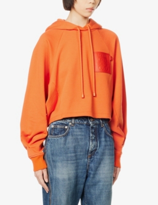 LOEWE Logo-appliqué relaxed-fit cotton hoody