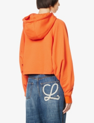 LOEWE Logo-appliqué relaxed-fit cotton hoody