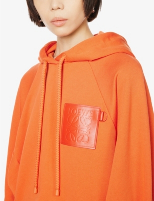 LOEWE Logo-appliqué relaxed-fit cotton hoody