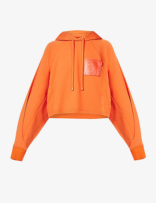 LOEWE: Logo-appliqué relaxed-fit cotton hoody