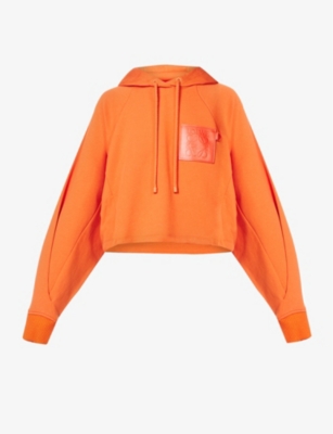 LOEWE Logo-appliqué relaxed-fit cotton hoody