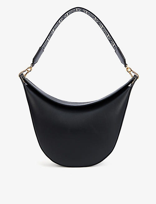LOEWE: Luna anagram-embossed leather shoulder bag