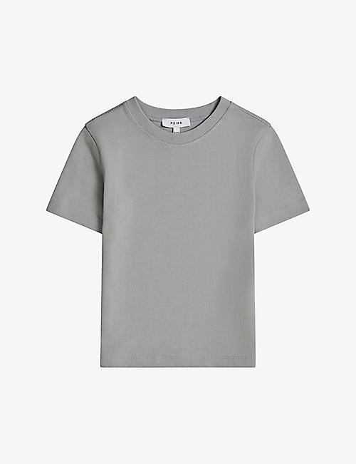 REISS: Tate garment-dyed cotton T-shirt 4-9 years