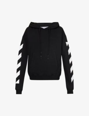 Diag Arrow graphic-print oversized cotton-jersey hoody