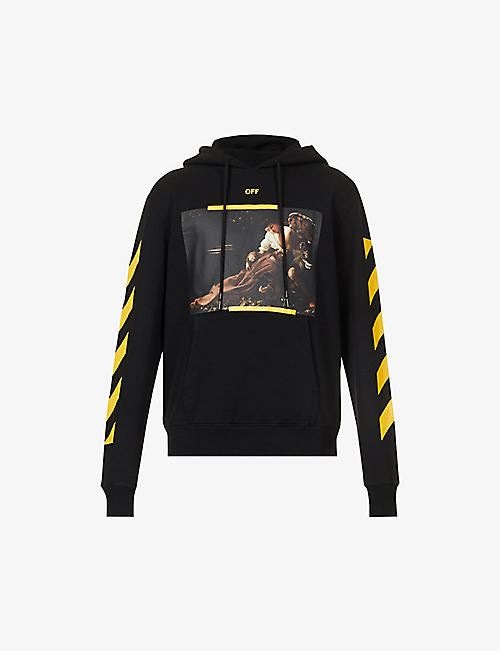 OFF-WHITE C/O VIRGIL ABLOH: Caravaggio graphic-print oversized-fit cotton-jersey hoody