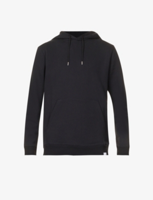 Vagn brand-tab organic-cotton jersey hoody