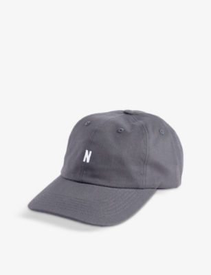 Norse Projects Logo-embroidered Cotton-twill Cap In Magnet Grey