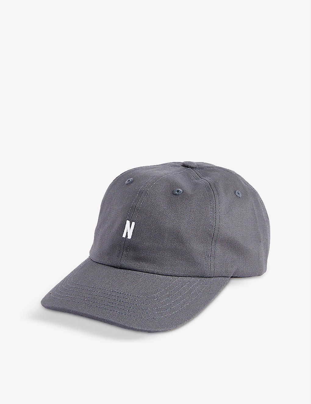 Norse Projects Logo-embroidered Cotton-twill Cap In Magnet Grey