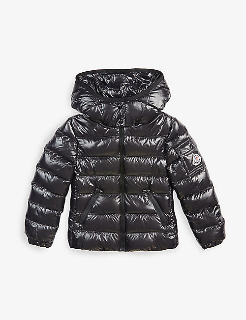 MONCLER: Bady logo-patch shell-down jacket 4-14 years