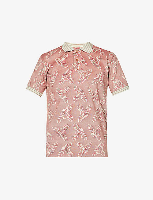 VIVIENNE WESTWOOD: Orb-print regular-fit cotton polo shirt
