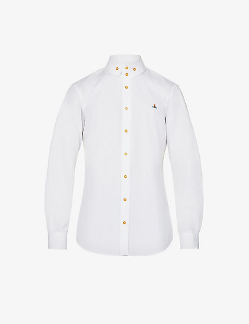 VIVIENNE WESTWOOD: Krall logo-embroidered organic-cotton shirt