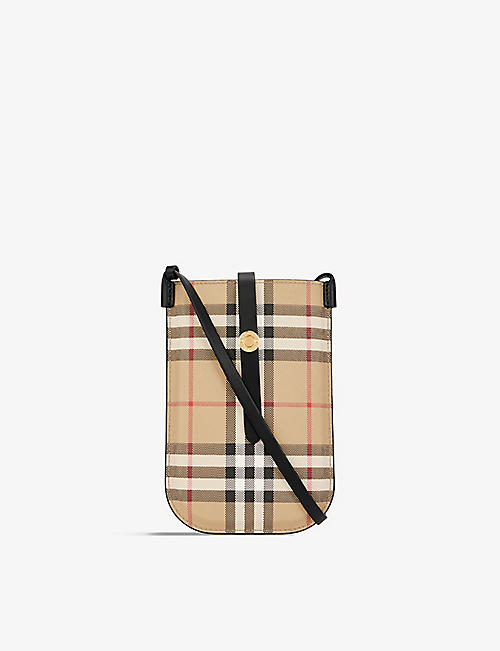 BURBERRY: Anne Vintage-check iPhone case with strap