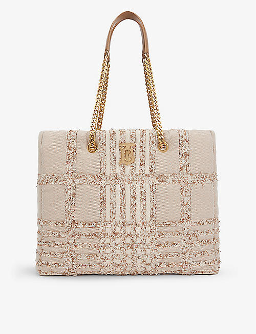 BURBERRY: Lola quilted cotton tote bag