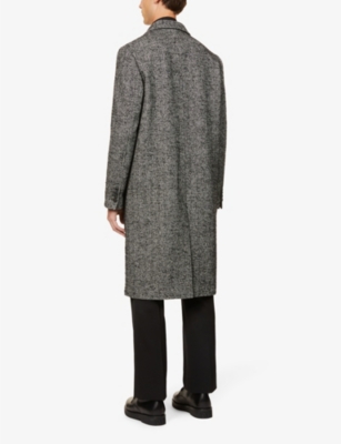 VALENTINO Rockstud notch-lapel wool-blend overcoat