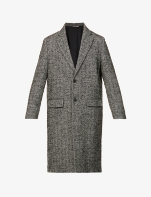 VALENTINO Rockstud notch-lapel wool-blend overcoat