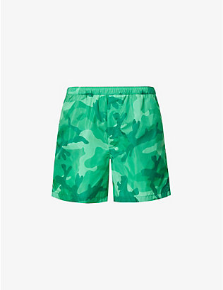 VALENTINO: Camouflage-print swim shorts