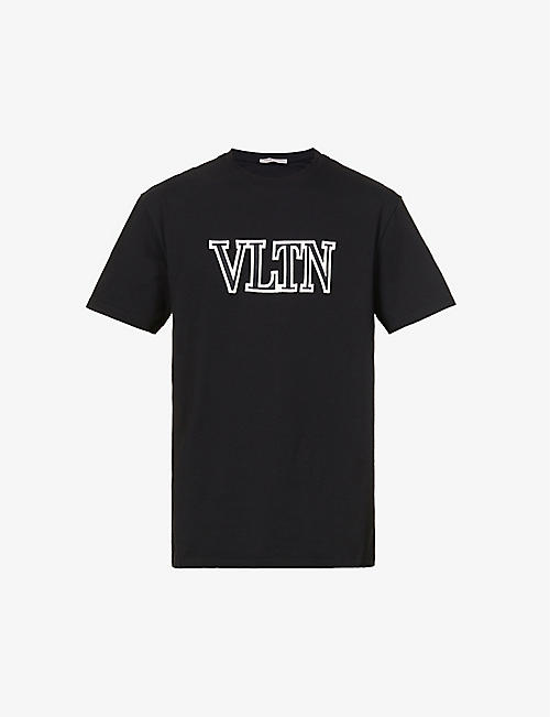 VALENTINO: Logo-print regular-fit cotton-jersey T-shirt