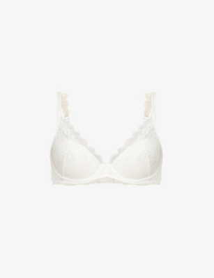 WACOAL: Lace Perfection padded stretch-lace plunge bra