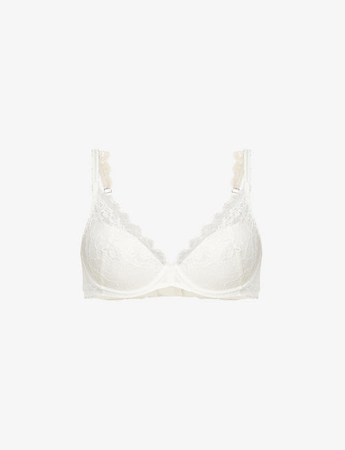 WACOAL: Lace Perfection padded stretch-lace plunge bra