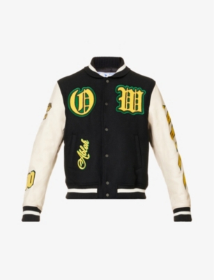 OFF-WHITE C/O VIRGIL ABLOH - Brand-appliqué boxy-fit wool-blend jacket ...