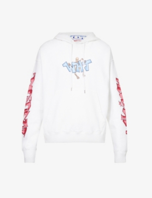 Off white hoodie on sale graffiti