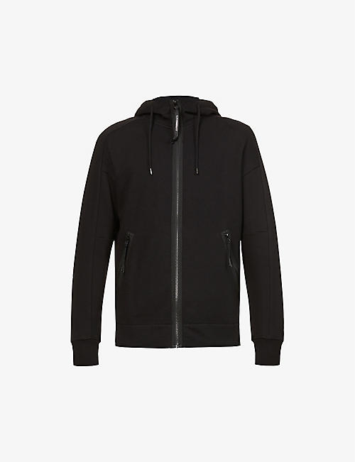 CP COMPANY: Goggle high-neck cotton-jersey hoody