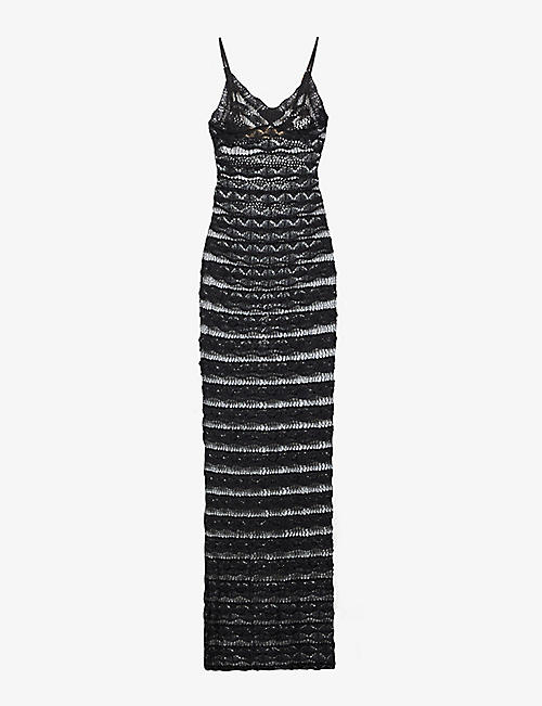 AYA MUSE: Elm crocheted cotton-blend maxi dress