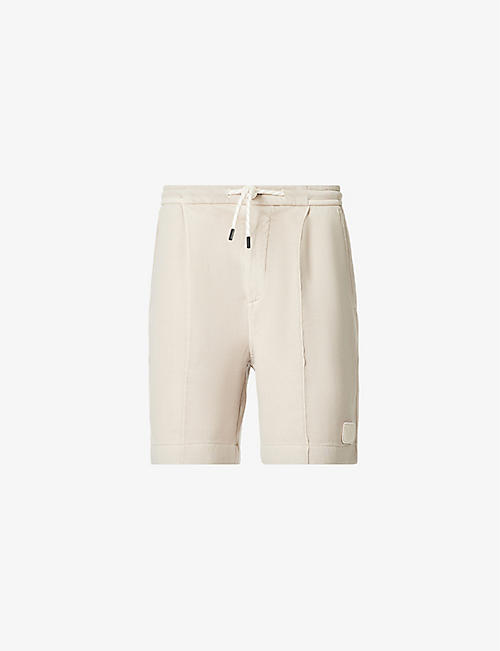 EMPORIO ARMANI: Logo-patch stretch-cotton blend shorts