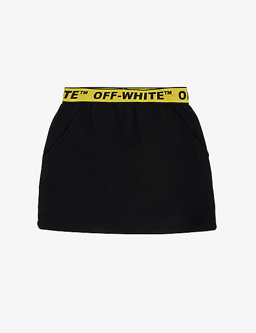 OFF-WHITE C/O VIRGIL ABLOH: Logo-print cotton-jersey midi skirt 4-12 years