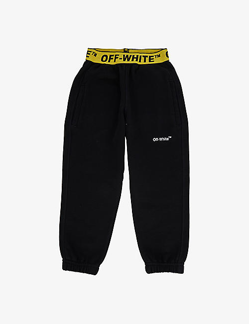 OFF-WHITE C/O VIRGIL ABLOH: Branded cotton-jersey jogging bottoms 4-12 years