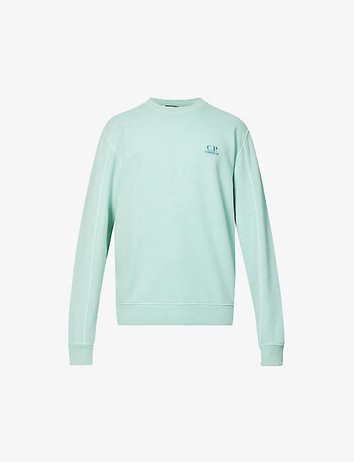 CP COMPANY: Logo-embroidered cotton T-shirt