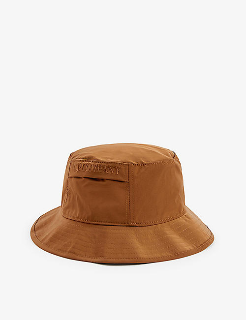 CP COMPANY: Logo-embroidered coated-canvas bucket hat