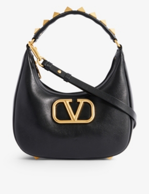 VALENTINO GARAVANI Stud Sign calfskin-leather hobo bag