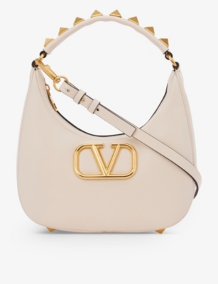 VALENTINO GARAVANI Stud Sign calfskin-leather hobo bag